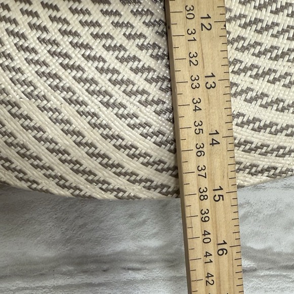 American Hat Company Cowboy Tone Geometric Vented Ivory  Rancher Straw Hat 7 1/4 - Picture 14 of 14